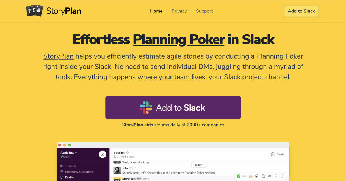 StoryPlan product interface